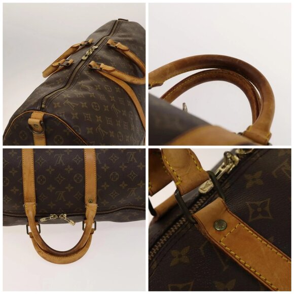 LOUIS VUITTON Monogram Keepall Bandouliere 55 Boston Bag M41414 LV Auth 137835 - Picture 16 of 16